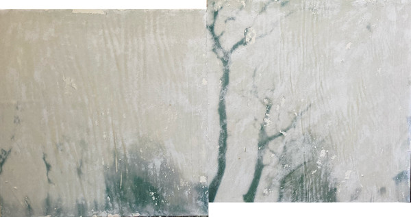 Anaé Removille, <i>Sans Titre</i>, 2026, transfert photo sur panneau de bois, 55,1 x 105,5 cm. - Anaé Removille