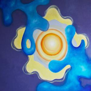 Anaé Removille, <i>Aperçu</i>, 2025, huile sur toile, 103cm x 103cm. - Anaé Removille