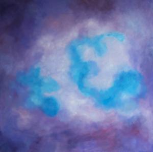 Anaé Removille, <i>Mirage</i>, 2024, huile sur toile, 100cm x 100cm. - Anaé Removille