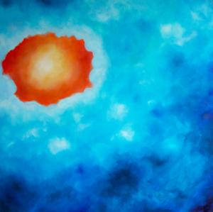 Anaé Removille, <i>Émanation</i>, 2024, huile sur toile, 100cm x 100cm. - Anaé Removille